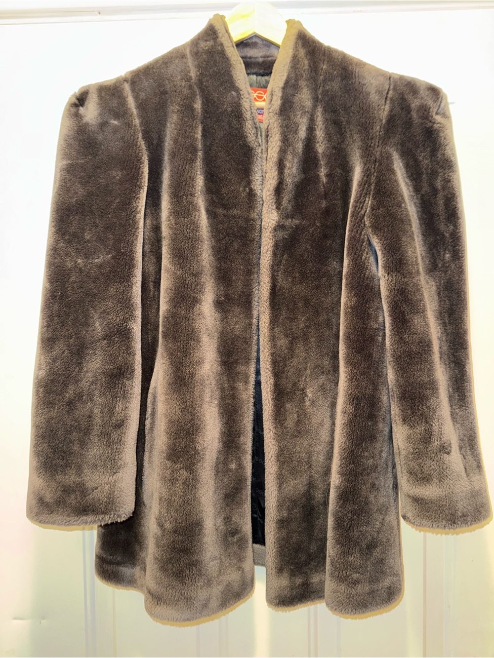 Sasson New York Paris Faux Fur Coat Womens Size 10 Soft Vintage